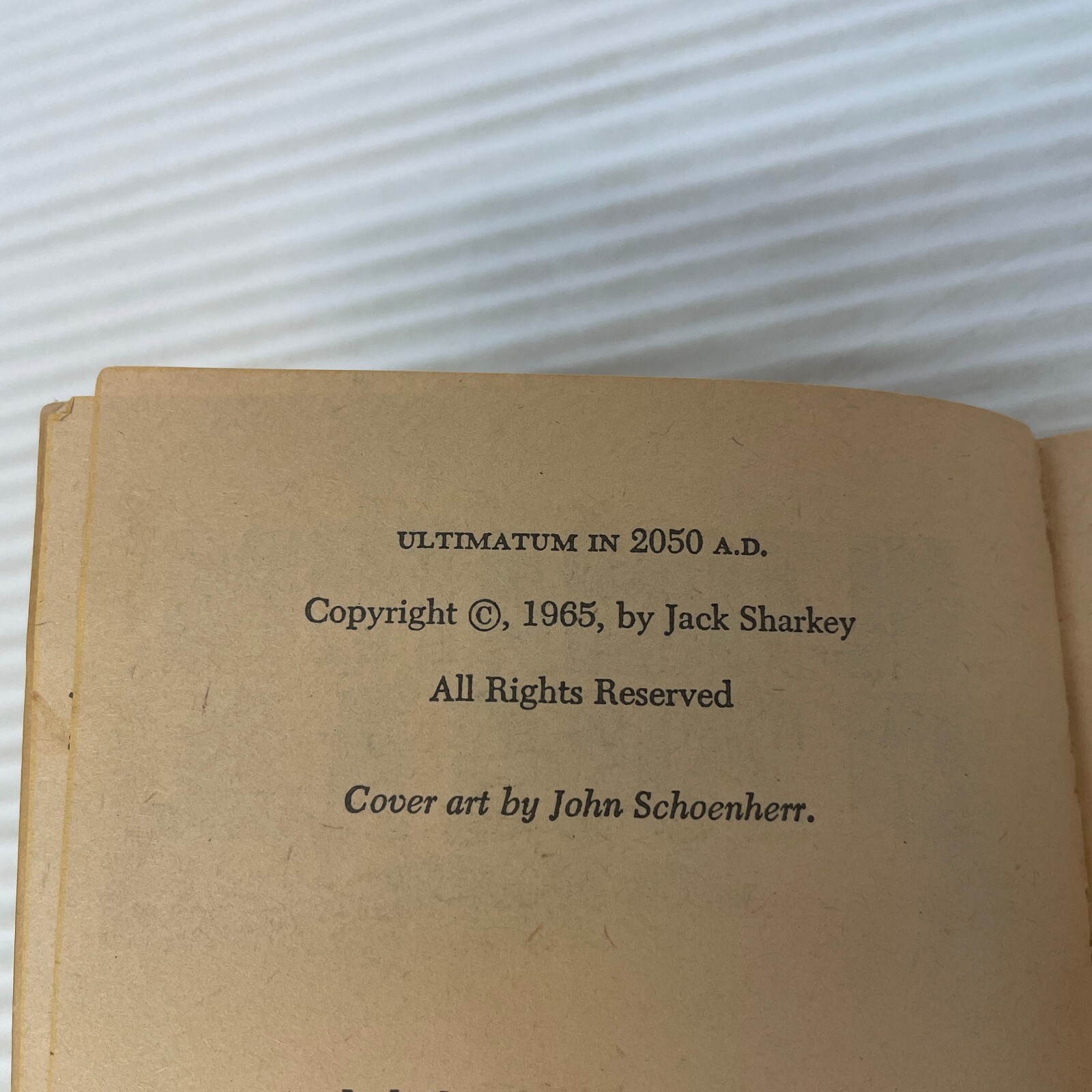 Ultimatum In 2050 A.D. Science and Our Man In Space Fiction Paperback Book 1965