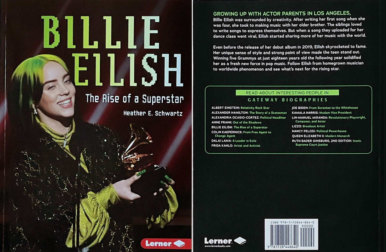 BILLIE EILISH *VG* “RISE OF SUPERSTAR” 2021 US LERNER PUB 7″X9 48 PG PAPERBACK