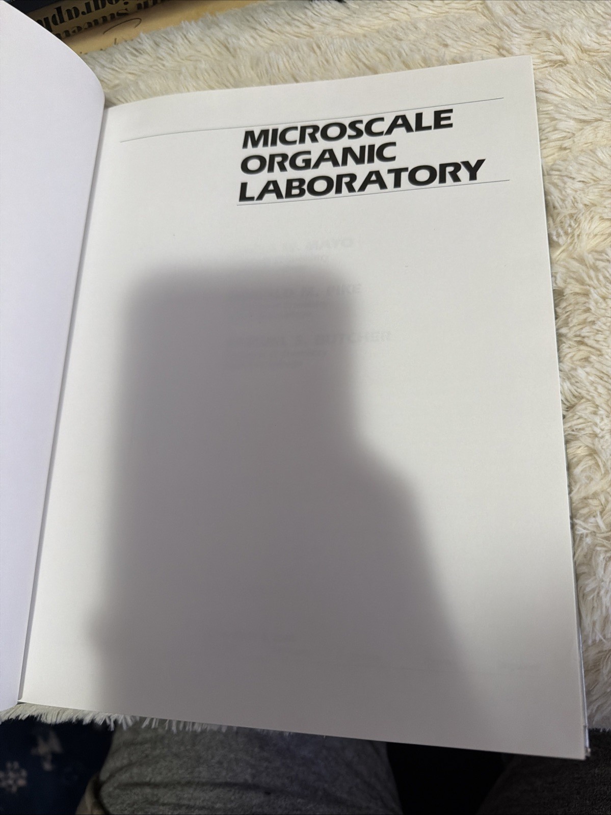 Microscale Organic Laboratory D. W., Butcher, Samuel S., Pike, Ro