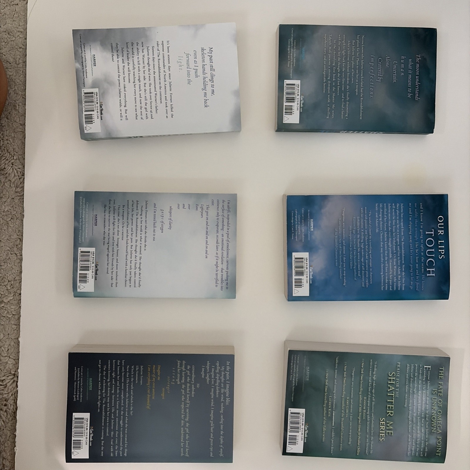 Shatter Me Series 6-Book Box Set by Tahereh Mafi (6 Paperback books)