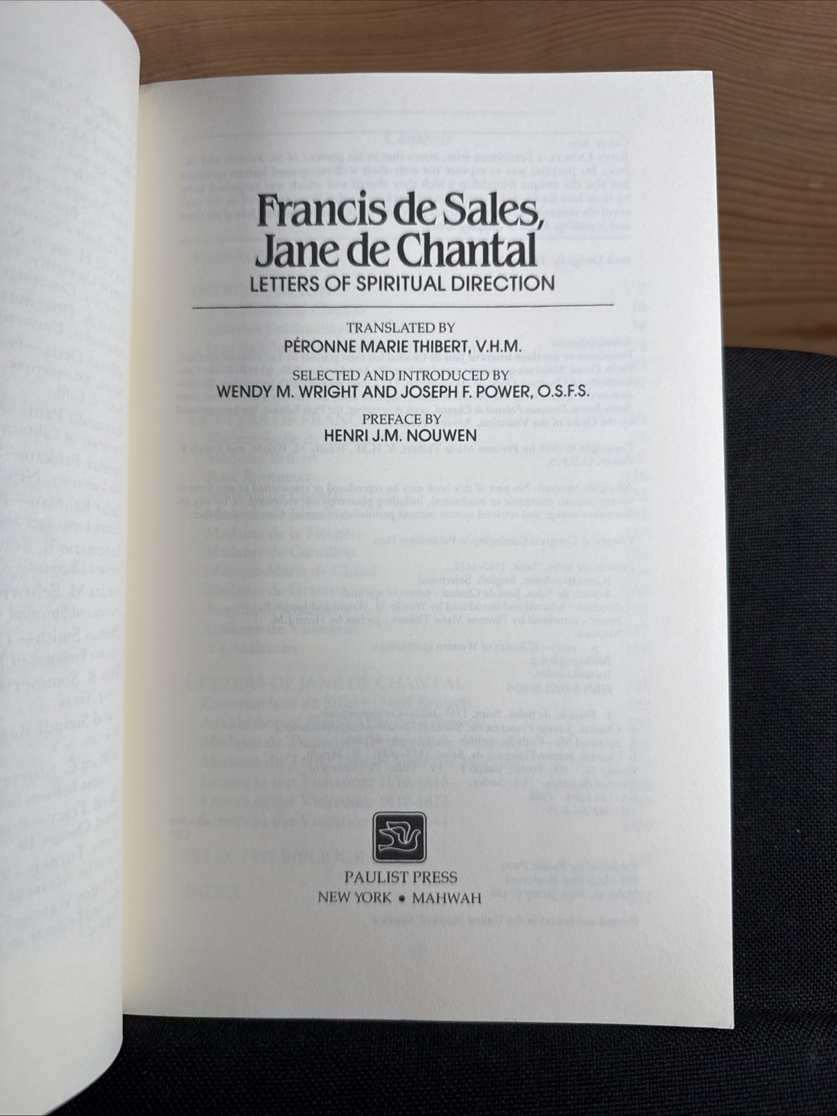 Francis de Sales, Jane de Chantal: Letters of Spiritual Direction 1988 Trade PB