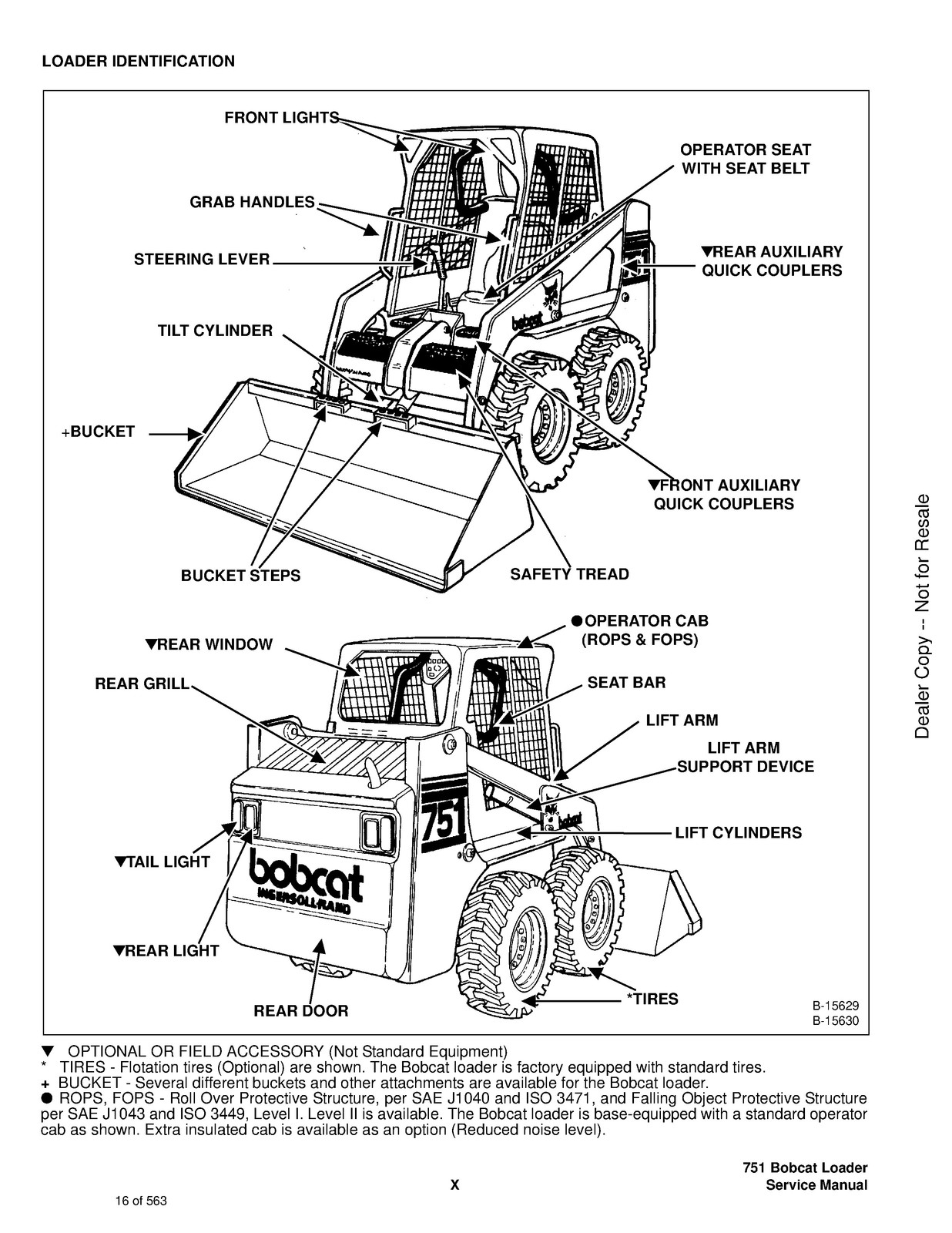 BOBCAT 751 Service Manual 2006 SN 515620001 Up – BOUND – COVERS – XL FOLDOUTS