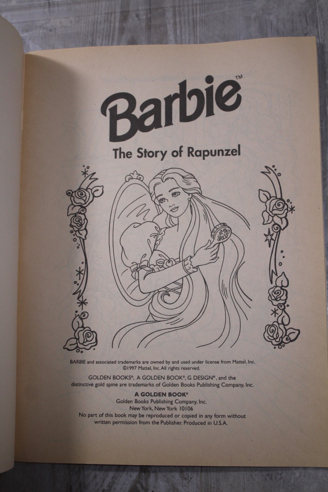 Barbie: The Story of Rapunzel by Golden Books Coloring Books
