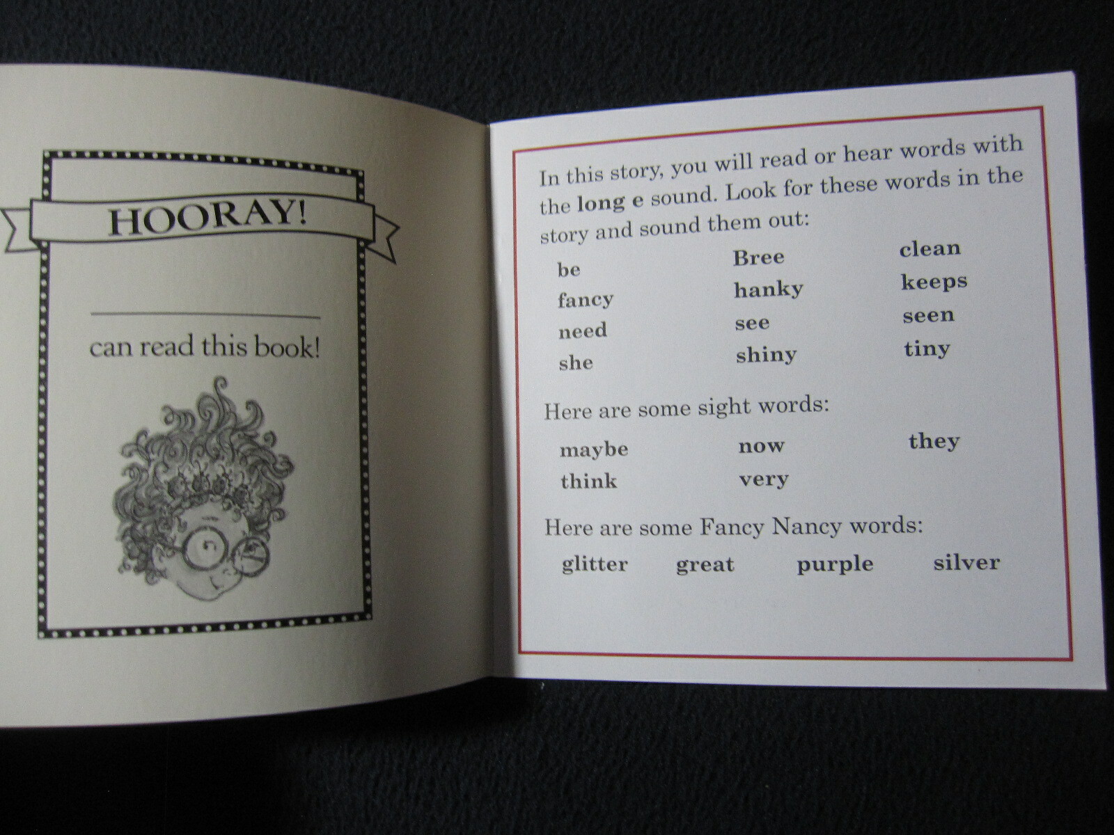 I Can Read Phonics Book 8 Fancy Nancy Bree’s Fancy Glasses