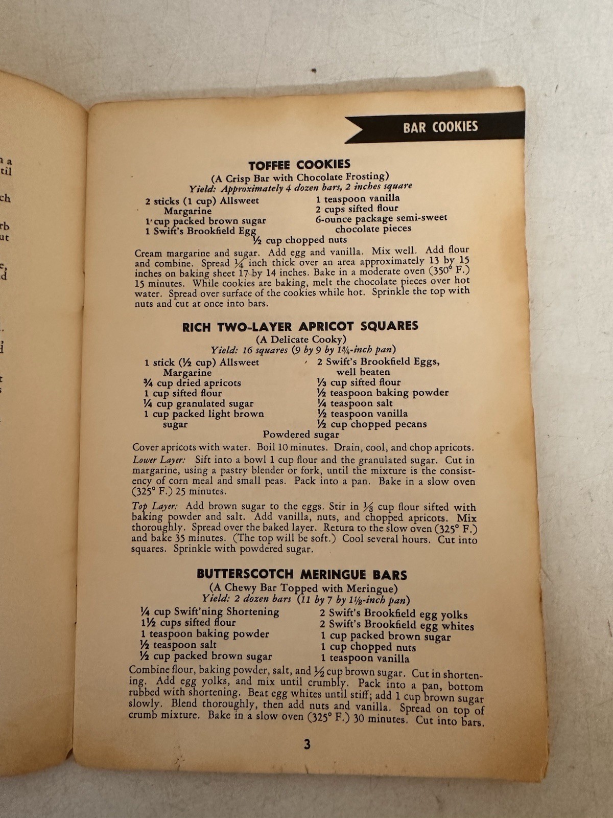 1964 Our Best Cooky Recipes Martha Logan Swift & Company 24 Pages Indexed Cookie