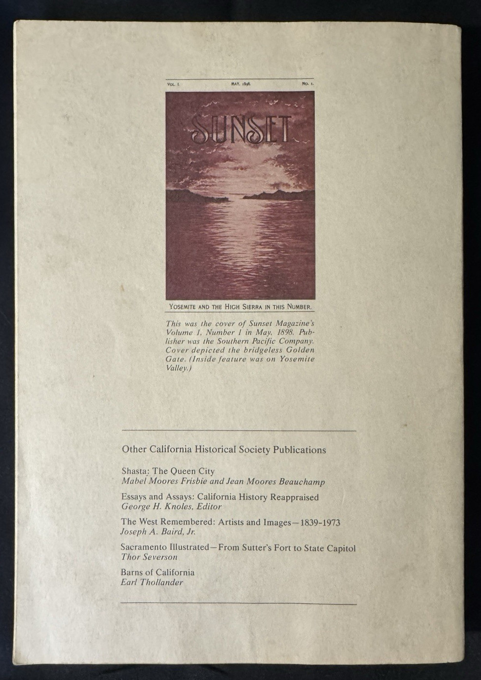 The Early Sunset Magazine 1898–1928: A California Historical Society Anthology