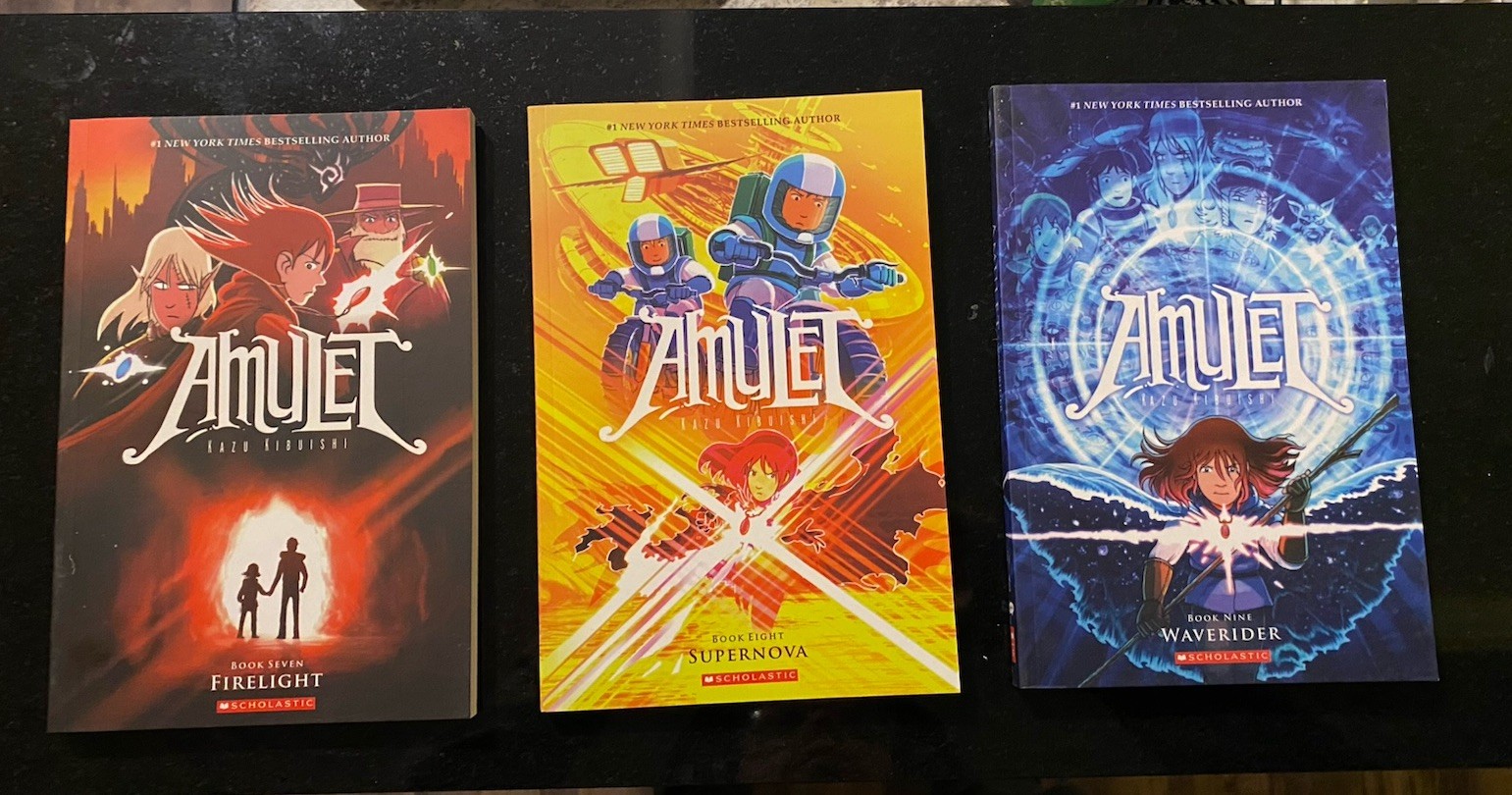 Amulet Books Volumes 1-9 Box Set by Kazu Kibuishi Complete Series Scholastic