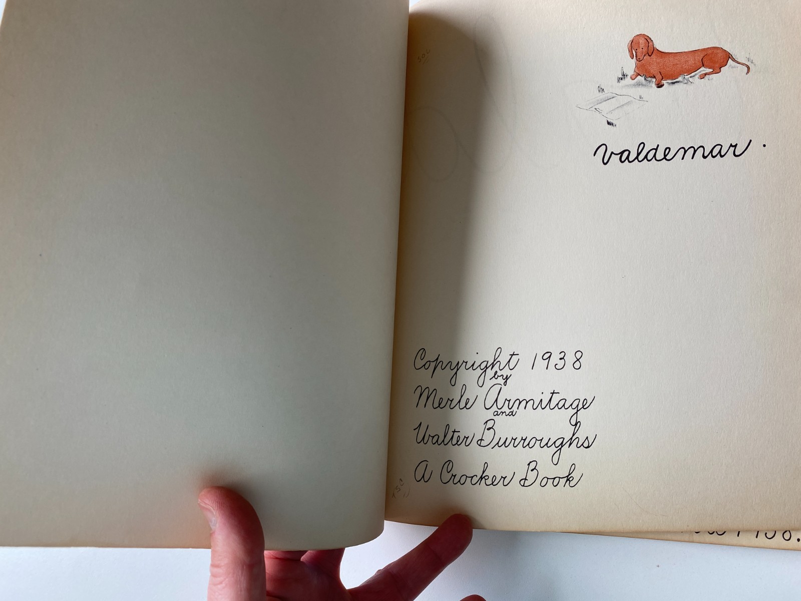 VALDEMAR~Elise~DAVID HERTZ~1938 HC~Dachshund in Vienna~AMERICAN SEALYHAMS~