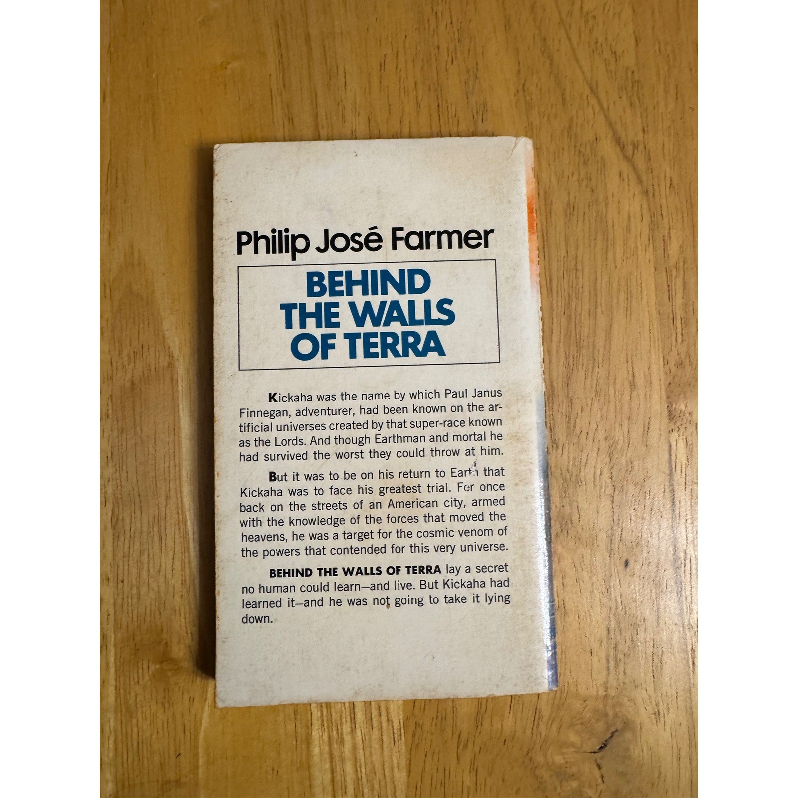 Philip Jose Farmer Behind The Walls Of Terra Ace Books 1970 Sci Fi Paperback