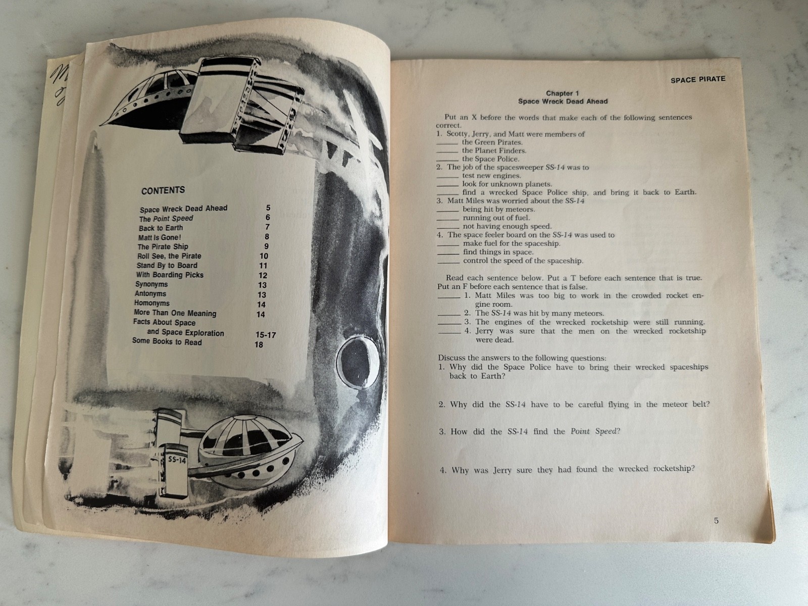 Vintage Activity Book Space Science Fiction Series Benefic Press