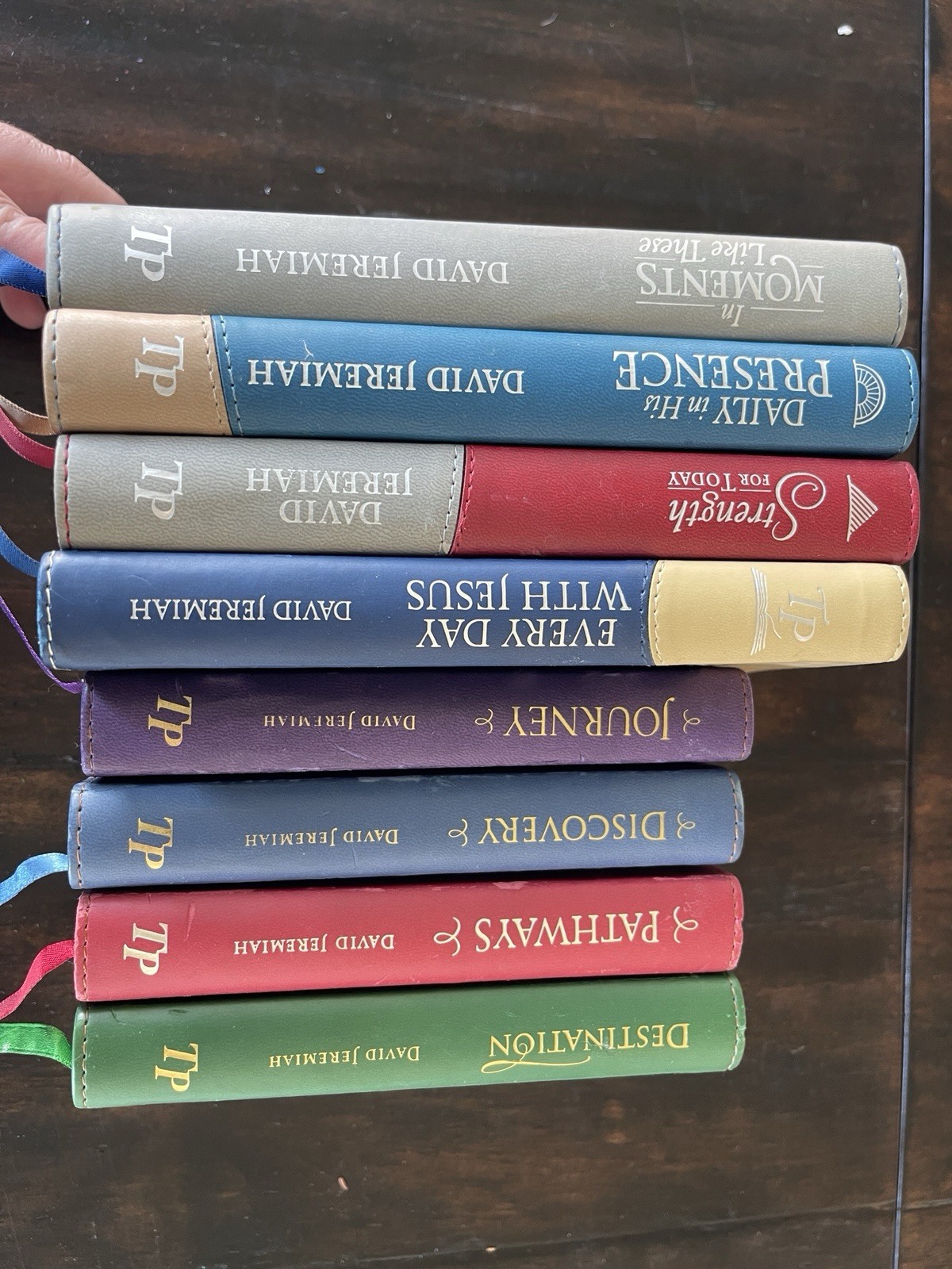 Lot of 8 Faux Leather Daily Devotional Books By David Jeremiah