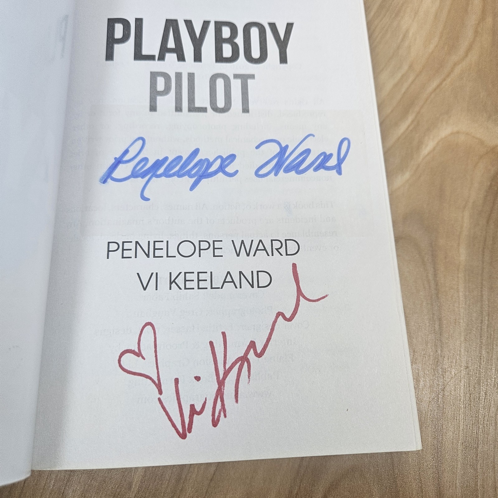 Playboy Pilot by Vi Keeland and Penelope Ward (2016, Trade Paperback) SIGNED