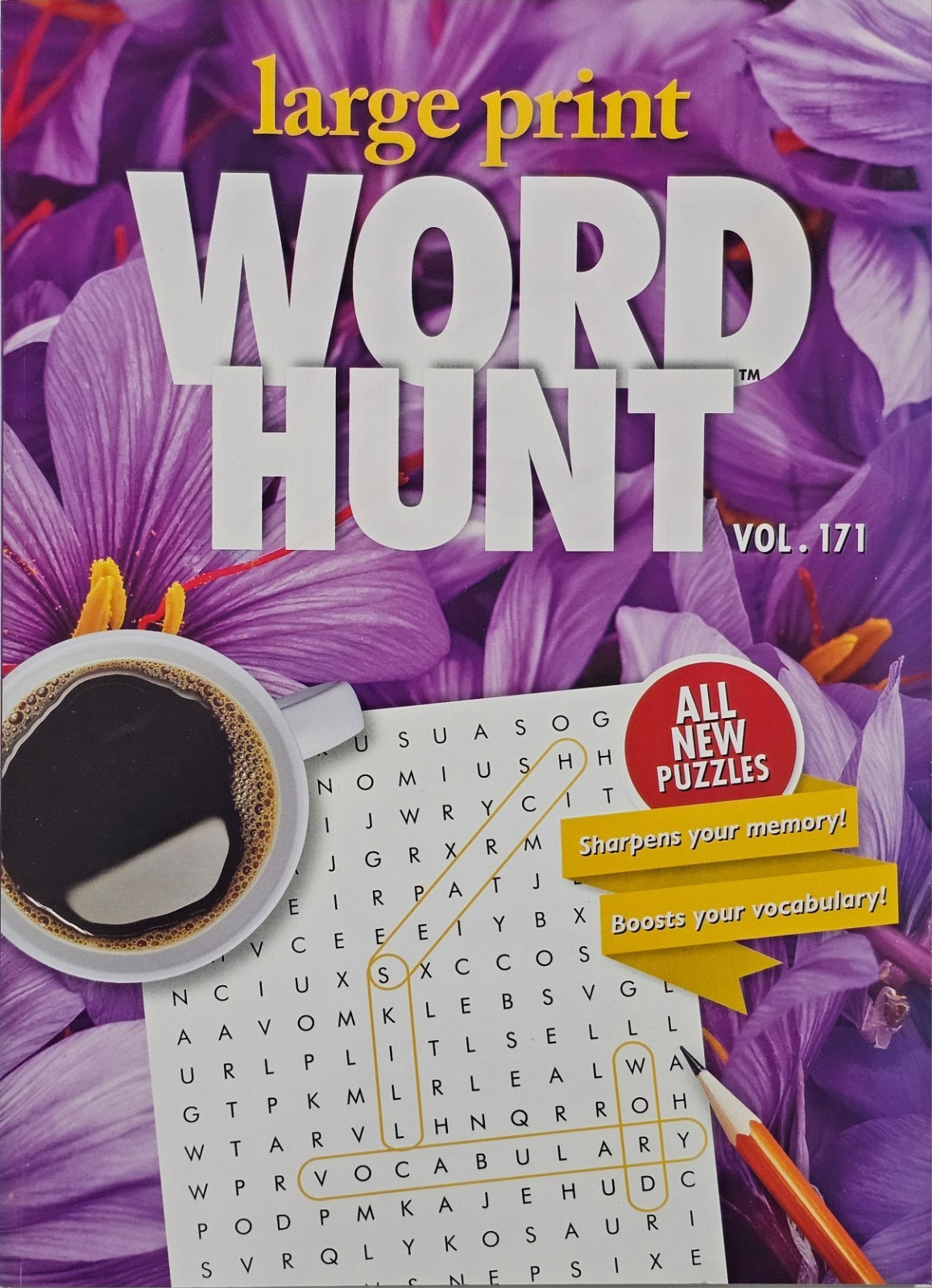 4 New Papp Puzzle Books Large Print Word Hunt Search Find Vol#169-172 Hobby Game
