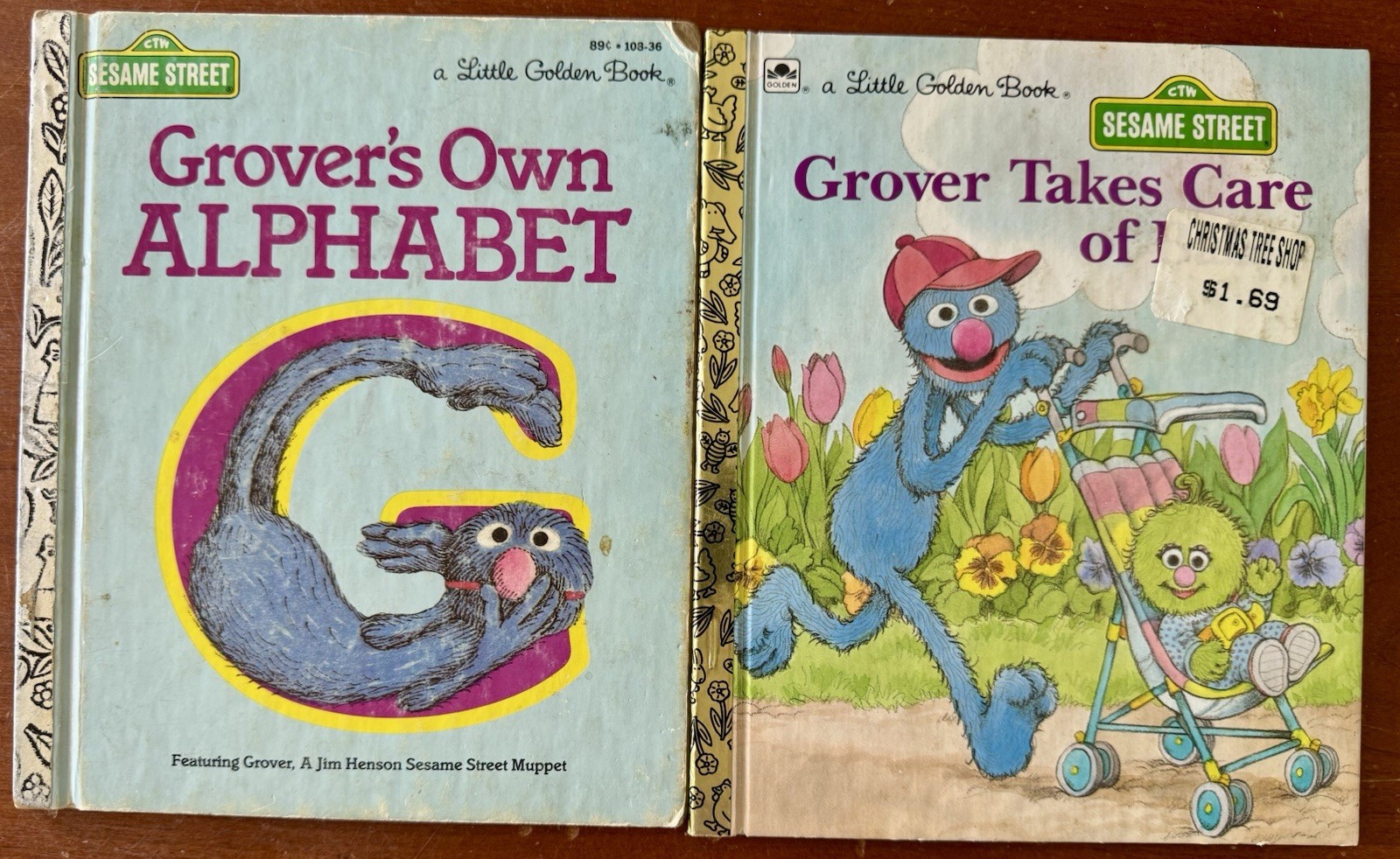 A Little Golden Book Vintage CTW Sesame Street 8 Book Lot – Grover, Big Bird