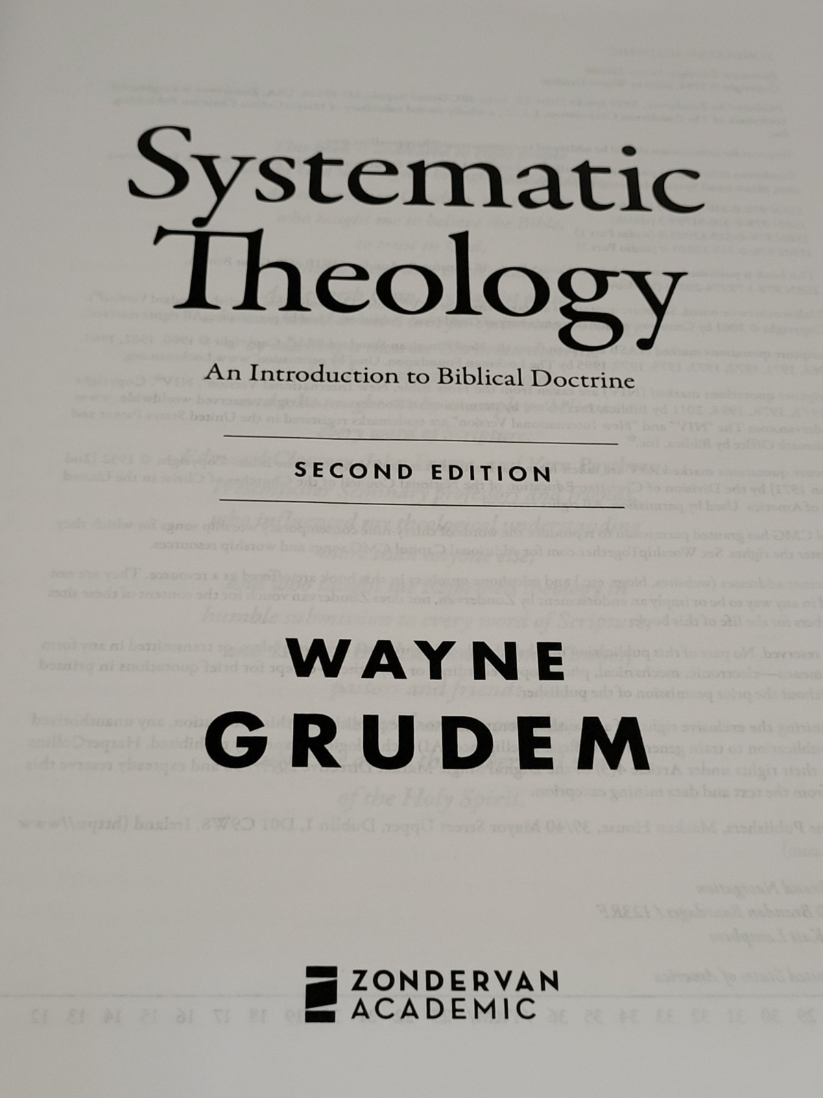 Zondervan Academic Systematic Theology 2nd Ed Hardcover Wayne Grudem