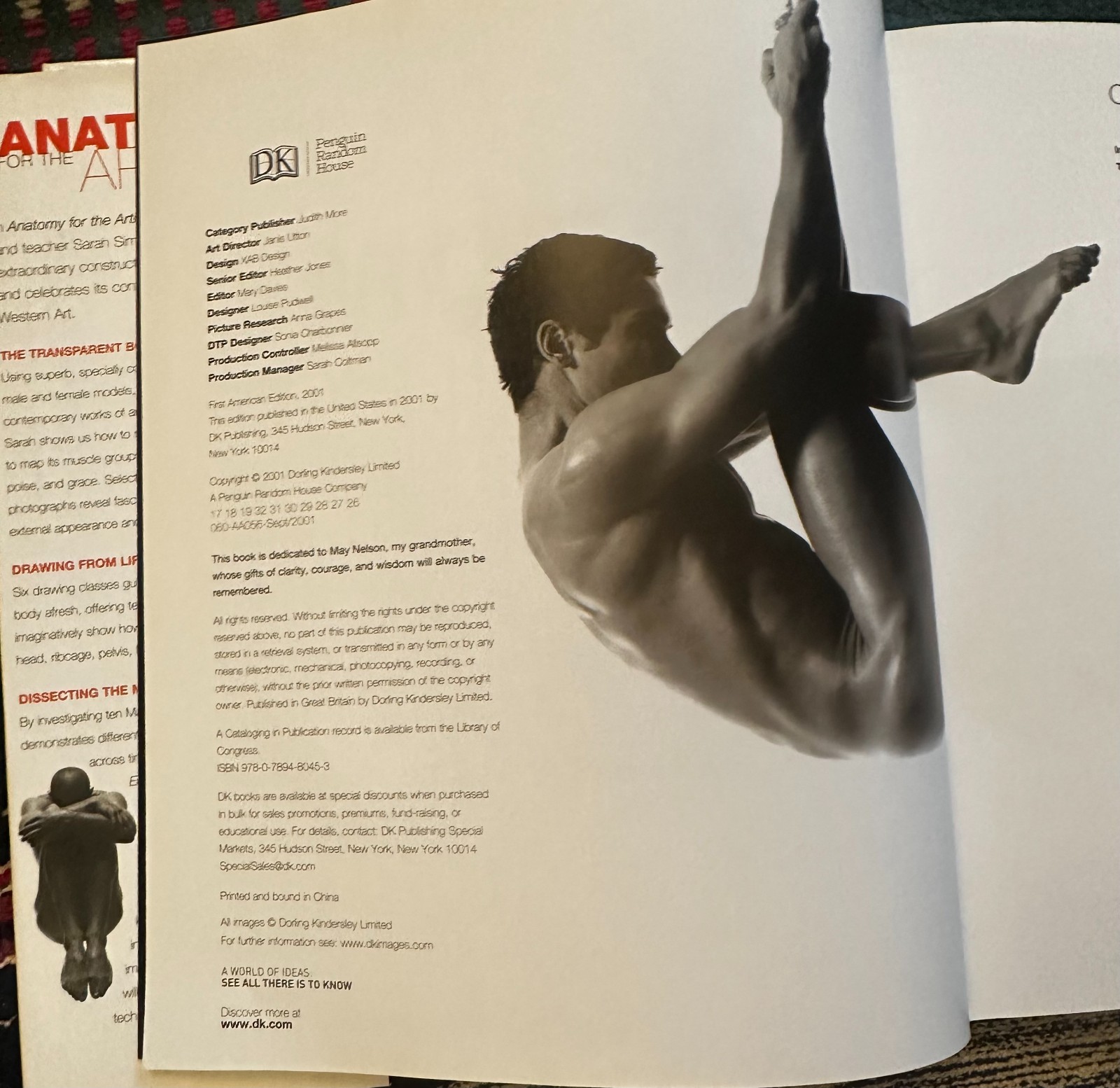 Anatomy for the Artist by Sarah Simblet &John Davis (2001, Hardcover)