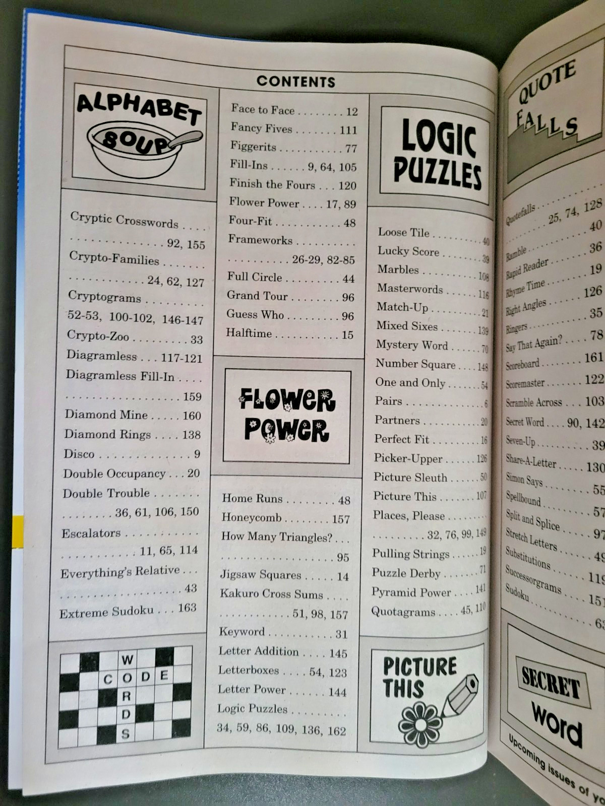 Lot of 2 Family Variety Puzzles & Games & 1 Book With Crosswords by Penny Press