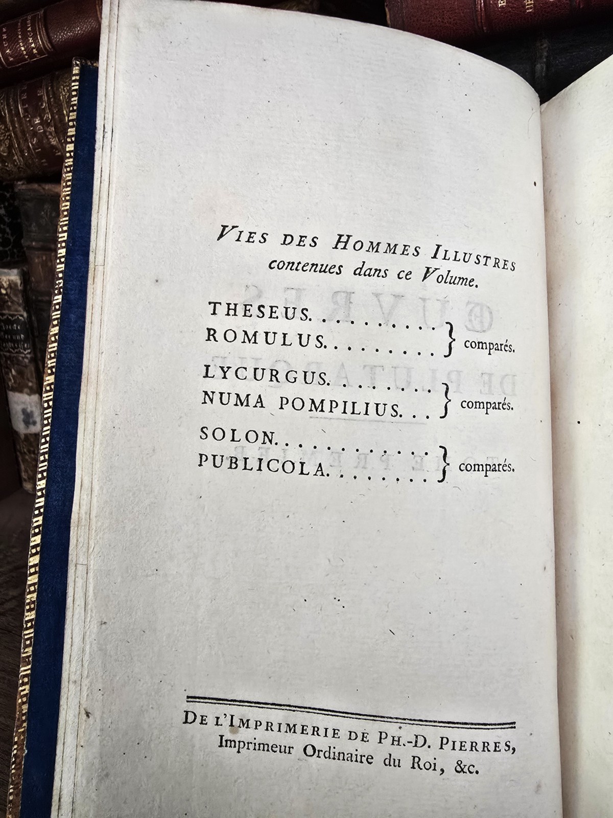 1783 – Lives of Illustrious Men by Plutarch – Theseus, Romulus, Lycurgus, Solon