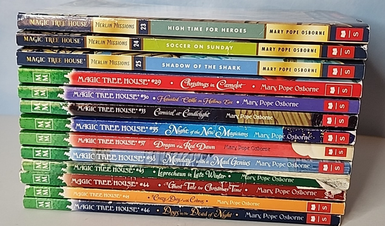 Lot of 13 Magic Tree House Books 23-46 Merlin Missions Mary Pope Osborne PBK