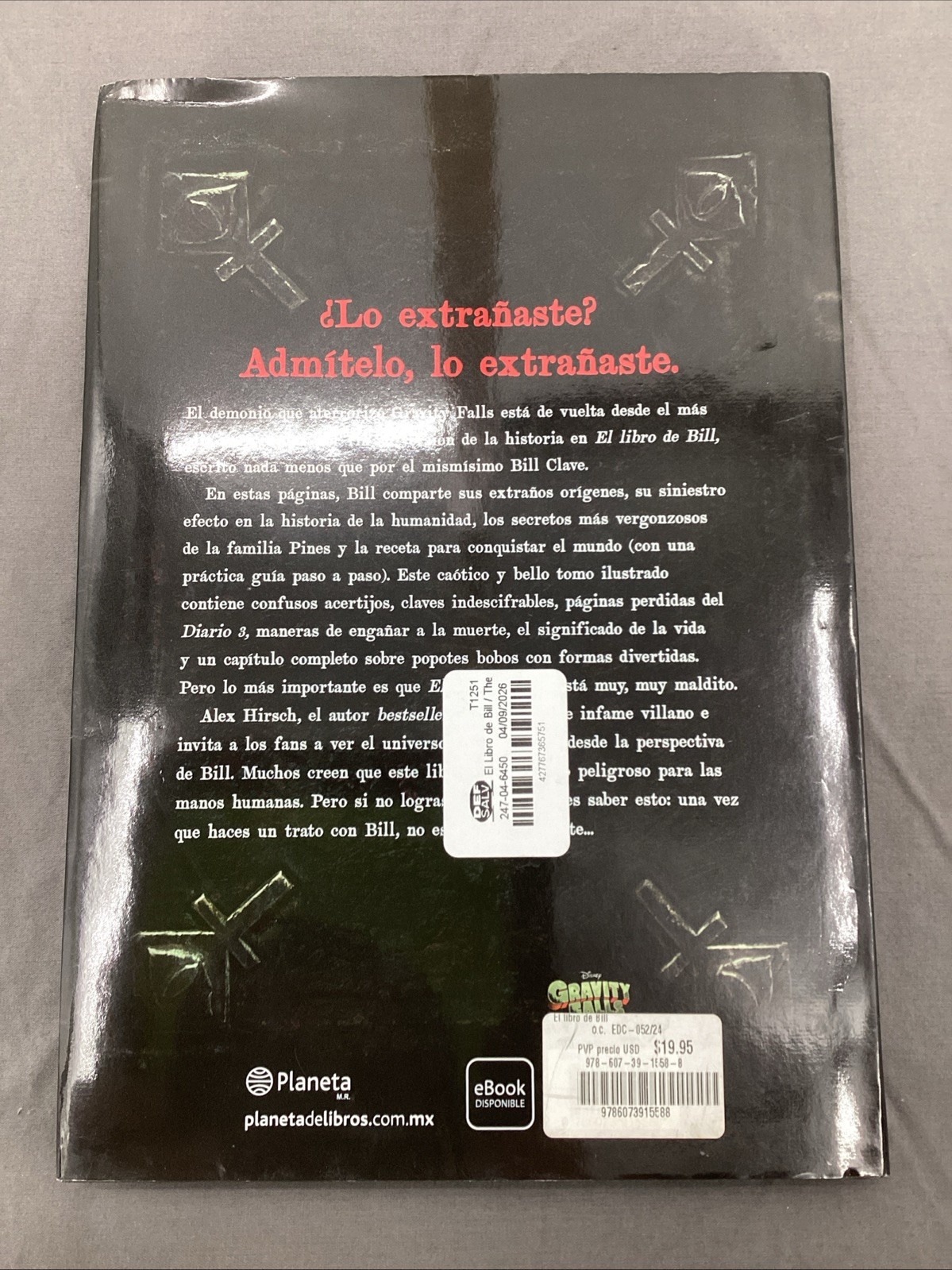 El Libro de Bill (The Book of Bill) Gravity Falls Hardcover by Alex Hirsch
