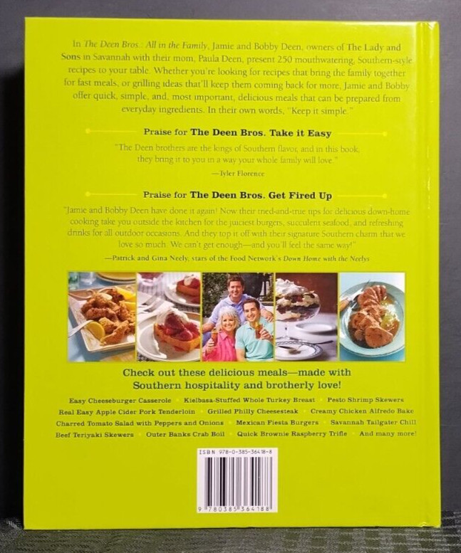 The Deen Brothers All in the Family HB Jamie Deen Melissa Clark VG