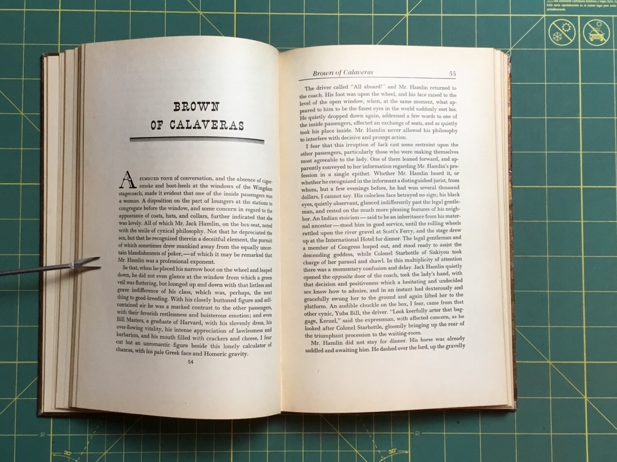 1944 TALES OF THE GOLD RUSH BY BRET HARTE 223 PAGES NICE BOOK