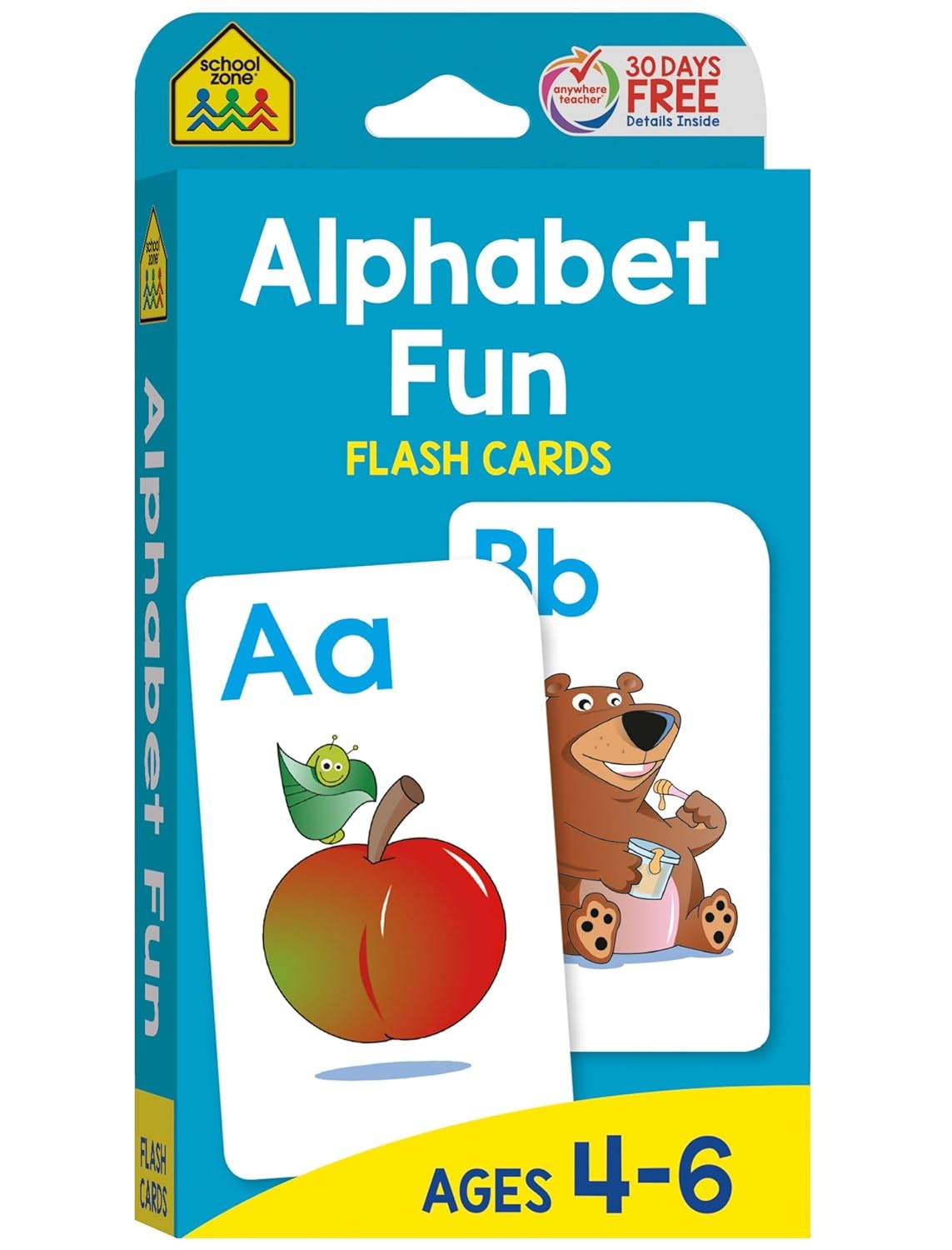 School Zone – Alphabet Fun Flash Cards – Ages 4 to 6, Preschool to…