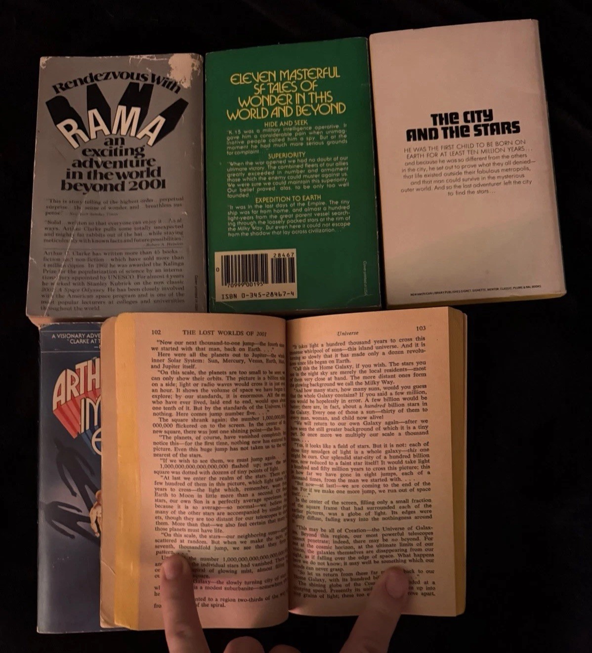 Lot Of 11 Sci-fi Novels/Books! 8 Arthur C. Clarke + 2 Dale Brown Paperbacks
