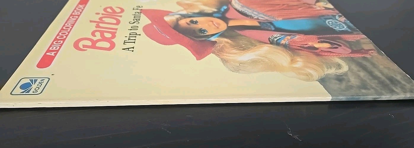 Vintage 1990 Mattel BARBIE Coloring Book A TRIP TO SANTA FE Golden # 1218-5 NOS