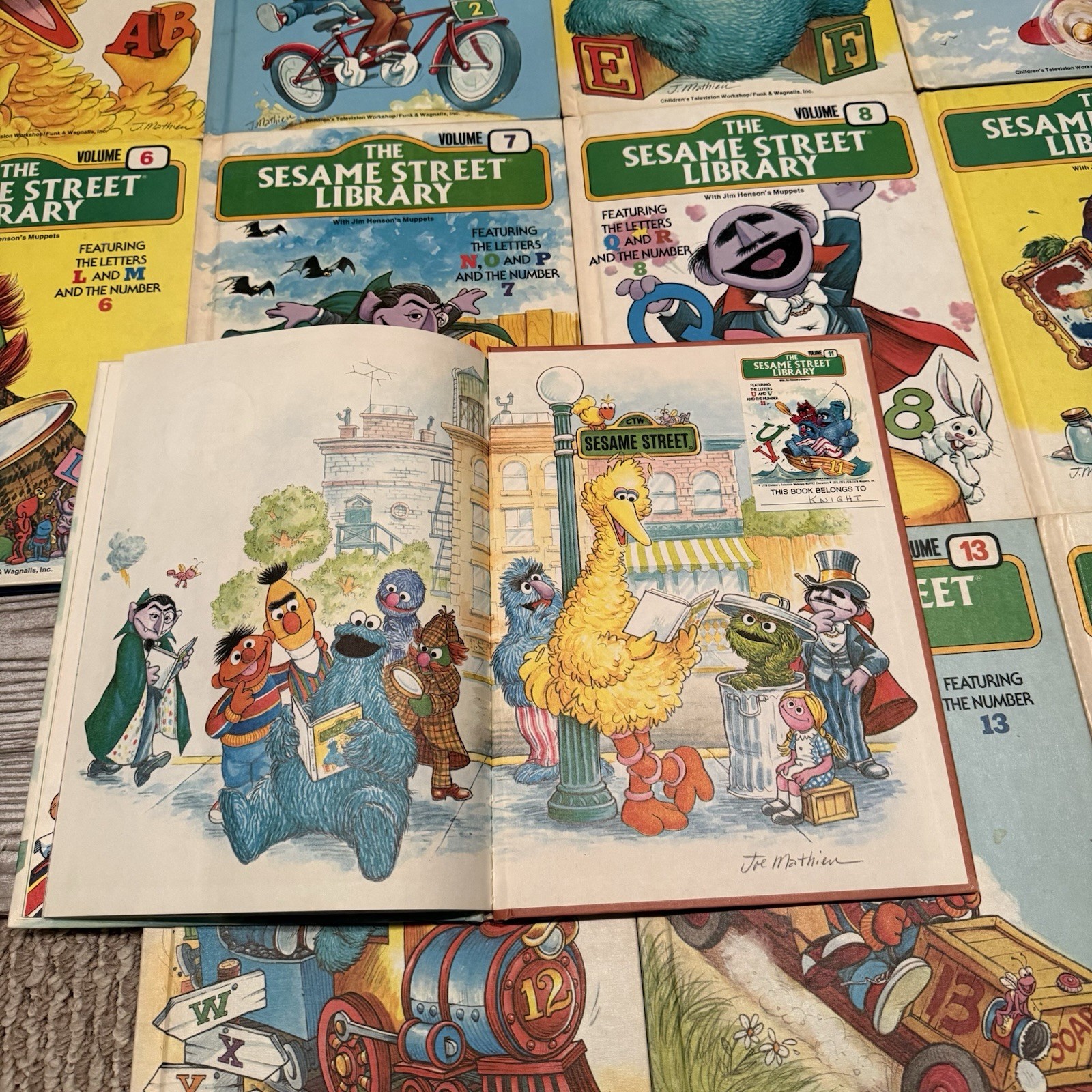 Vintage Sesame Street Library Books Set Vol 1–15 CTW Funk Wagnalls 1970s