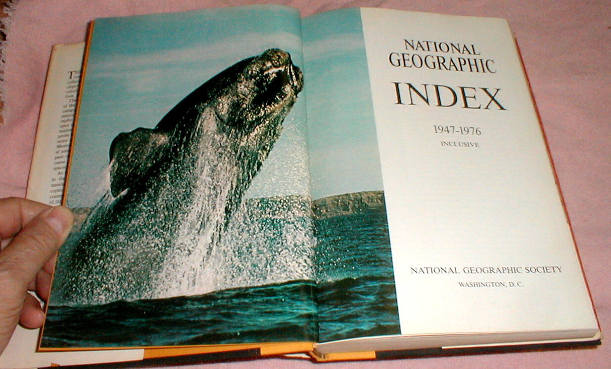 National Geographic Magazine Index 1947-1976 Vintage Hardcover with Dust Jacket