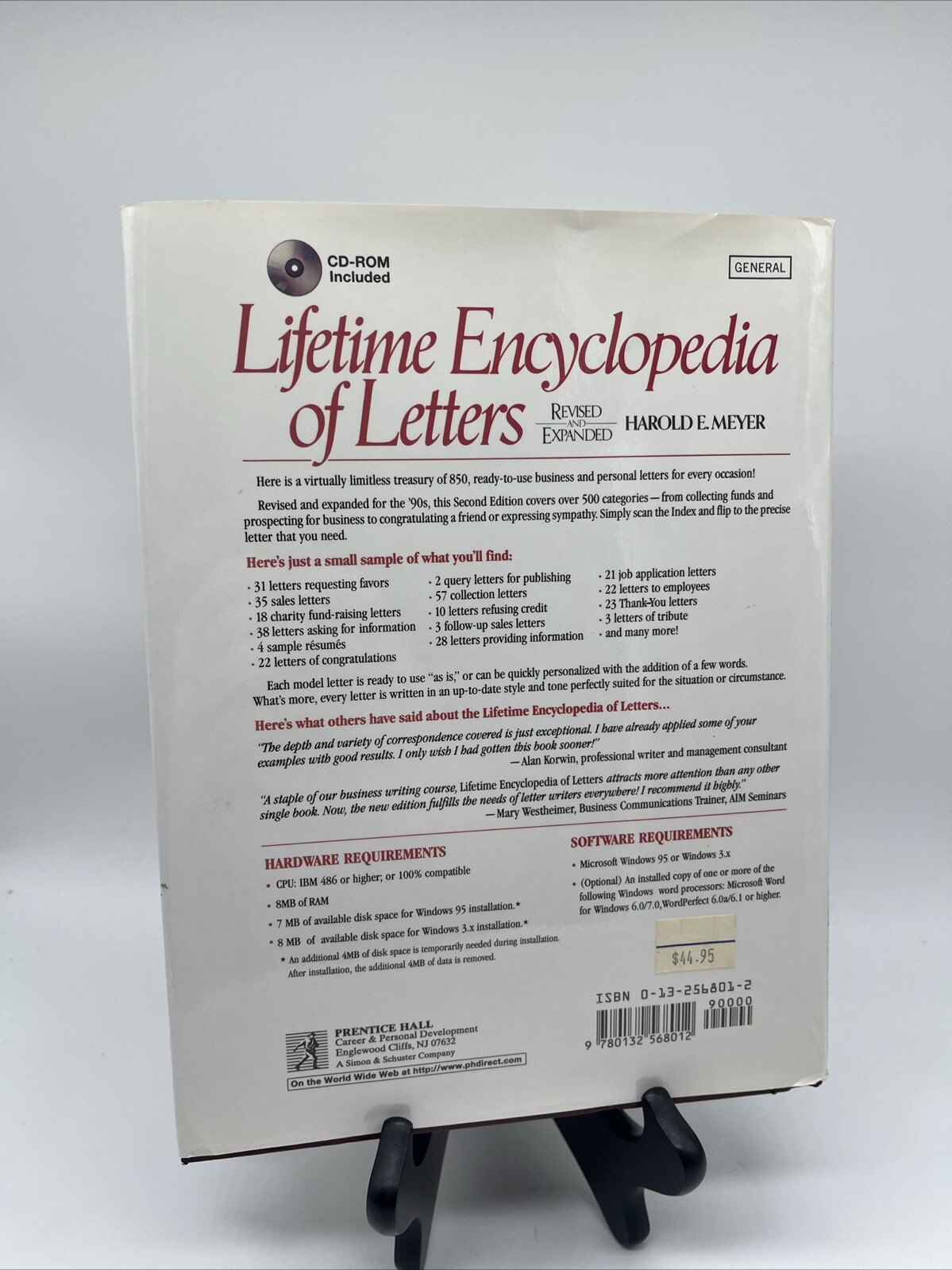 Lifetime Encyclopedia of Letters 1996 By Meyer Harold E Sealed Software HB