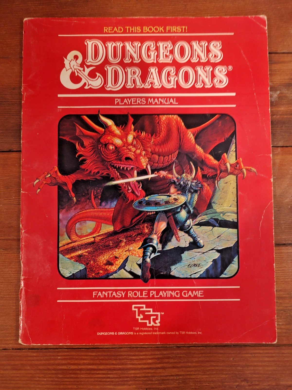 1983 Dungeons & Dragons Players Manual TSR First Printing Red Paperback