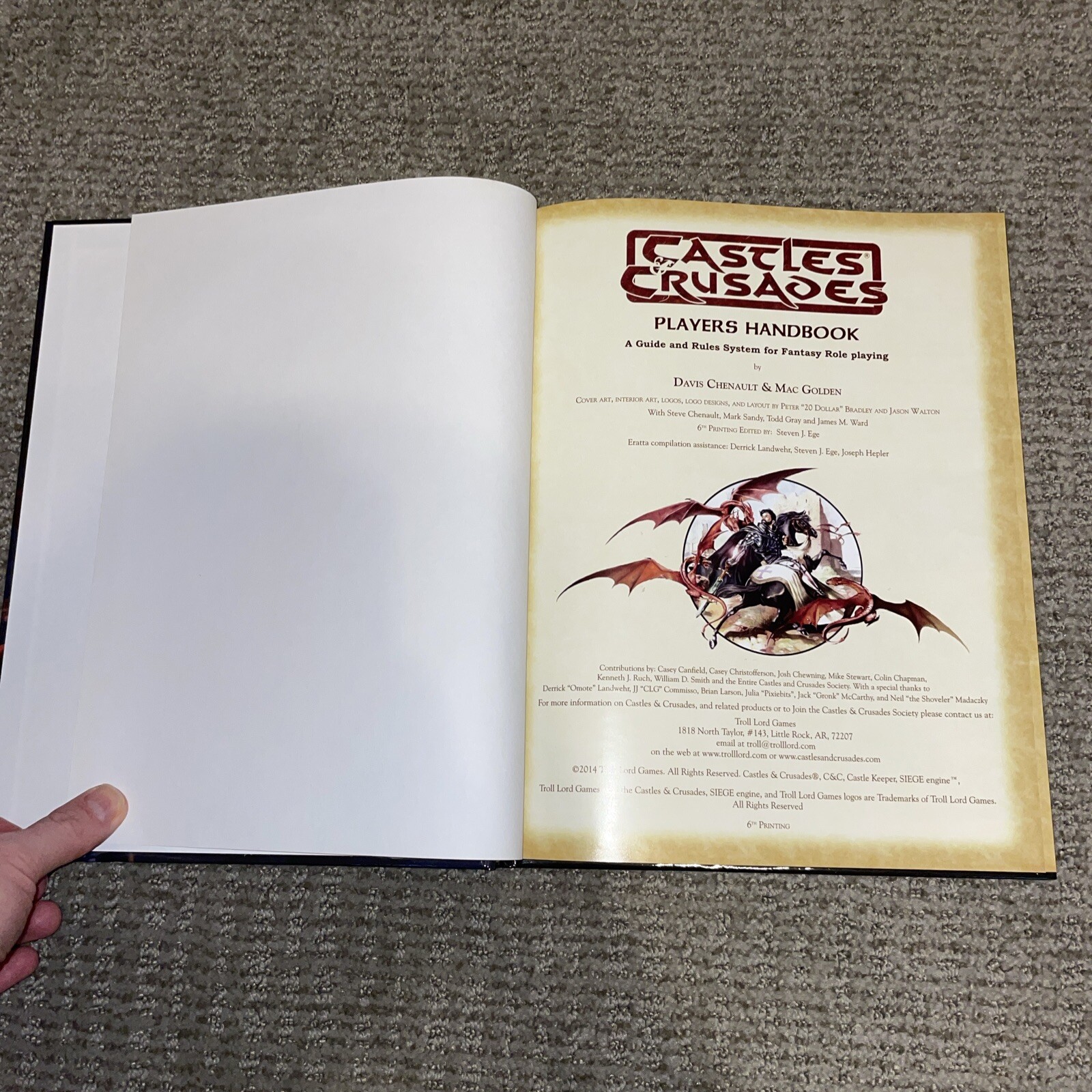 Castles & Crusades Players Handbook Hardcover – 2014 by Davis Chenault TLG80106