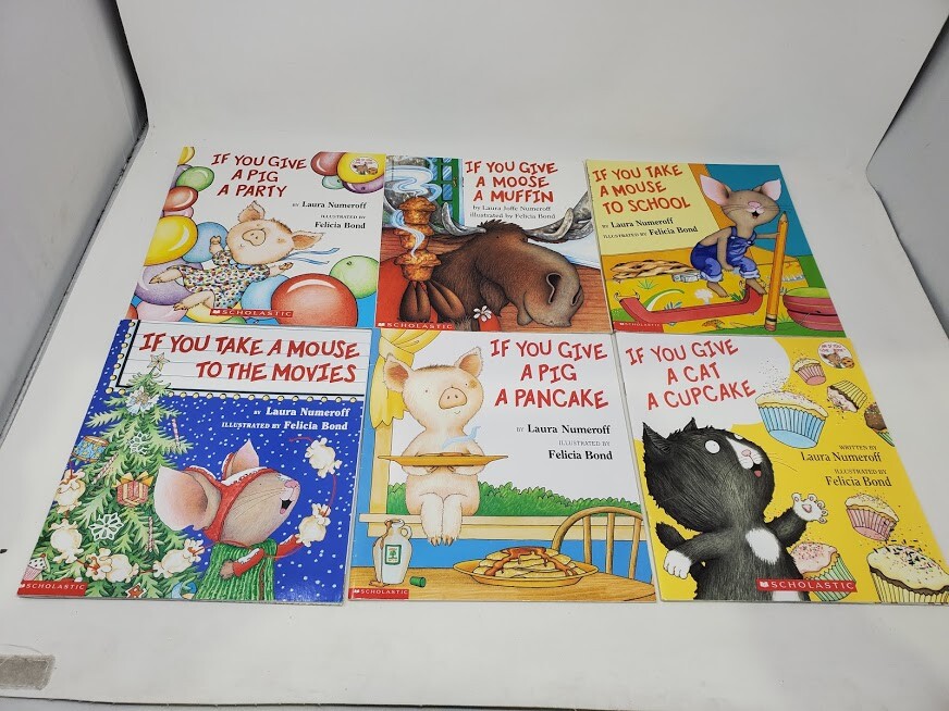 Lot of 8 If You Give a Mouse A Cookie Series Books by Laura Numeroff “RANDOM”