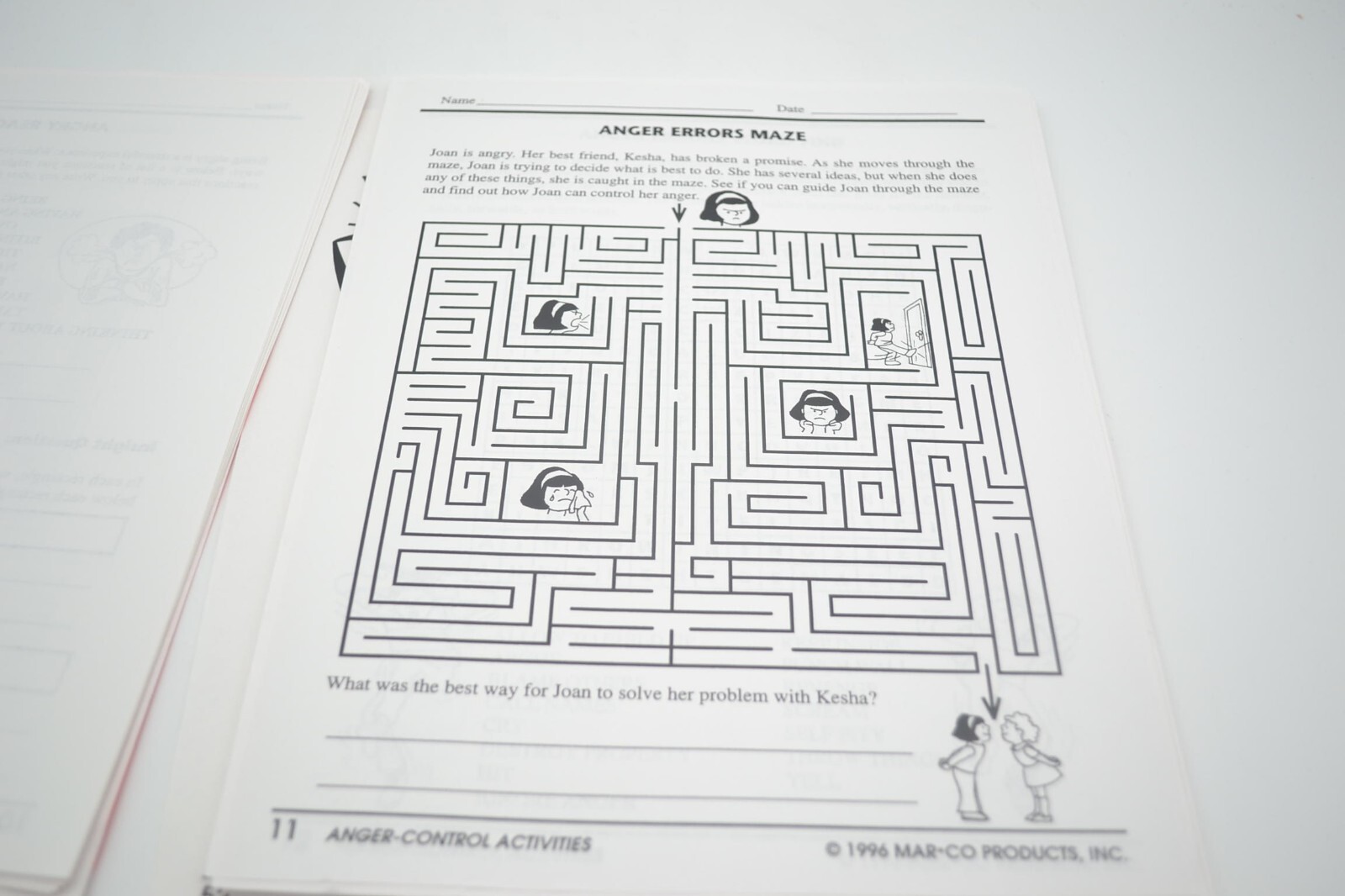 Anger Control Activities for Kids AA967, Grades 1-6, Reproducibles Arden Martenz
