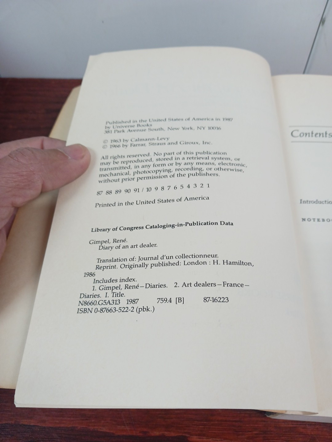 Diary of an Art Dealer By RENE GIMPEL
