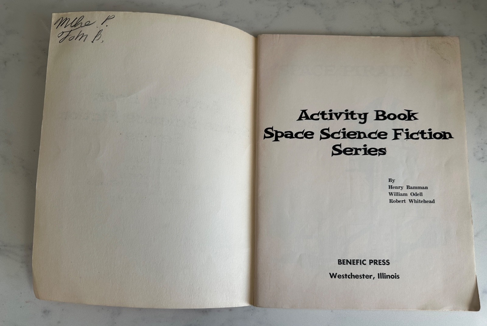 Vintage Activity Book Space Science Fiction Series Benefic Press