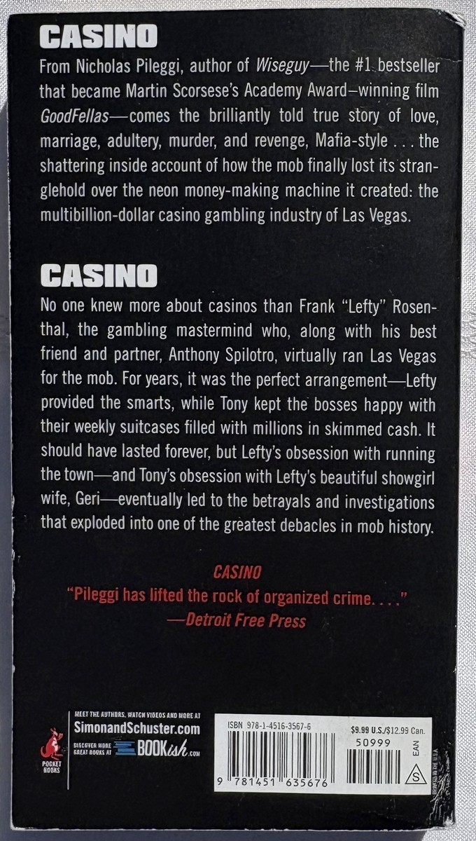 Casino: Love and Honor in Las Vegas, Nicholas Pileggi PB Very Good 9781451635676
