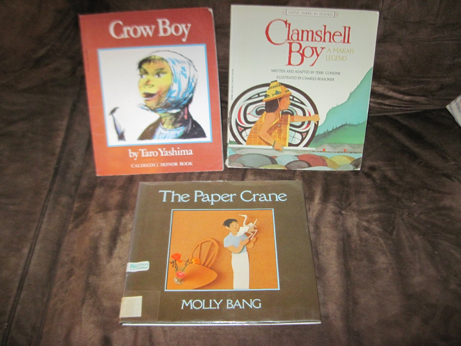 The Paper Crane, Clamshell Boy, and Crow Boy, 3 Books, Free Shipping! 210