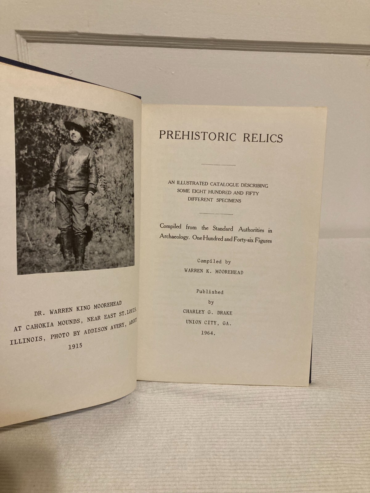 Prehistoric Relics by Warren K. Moorehead (HC, 1964, G)