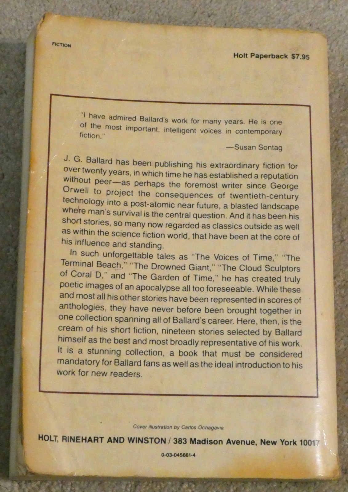 Best Short Stories of J G Ballard Book 1978 First Edition Sci-Fi Fantasy HRW-129