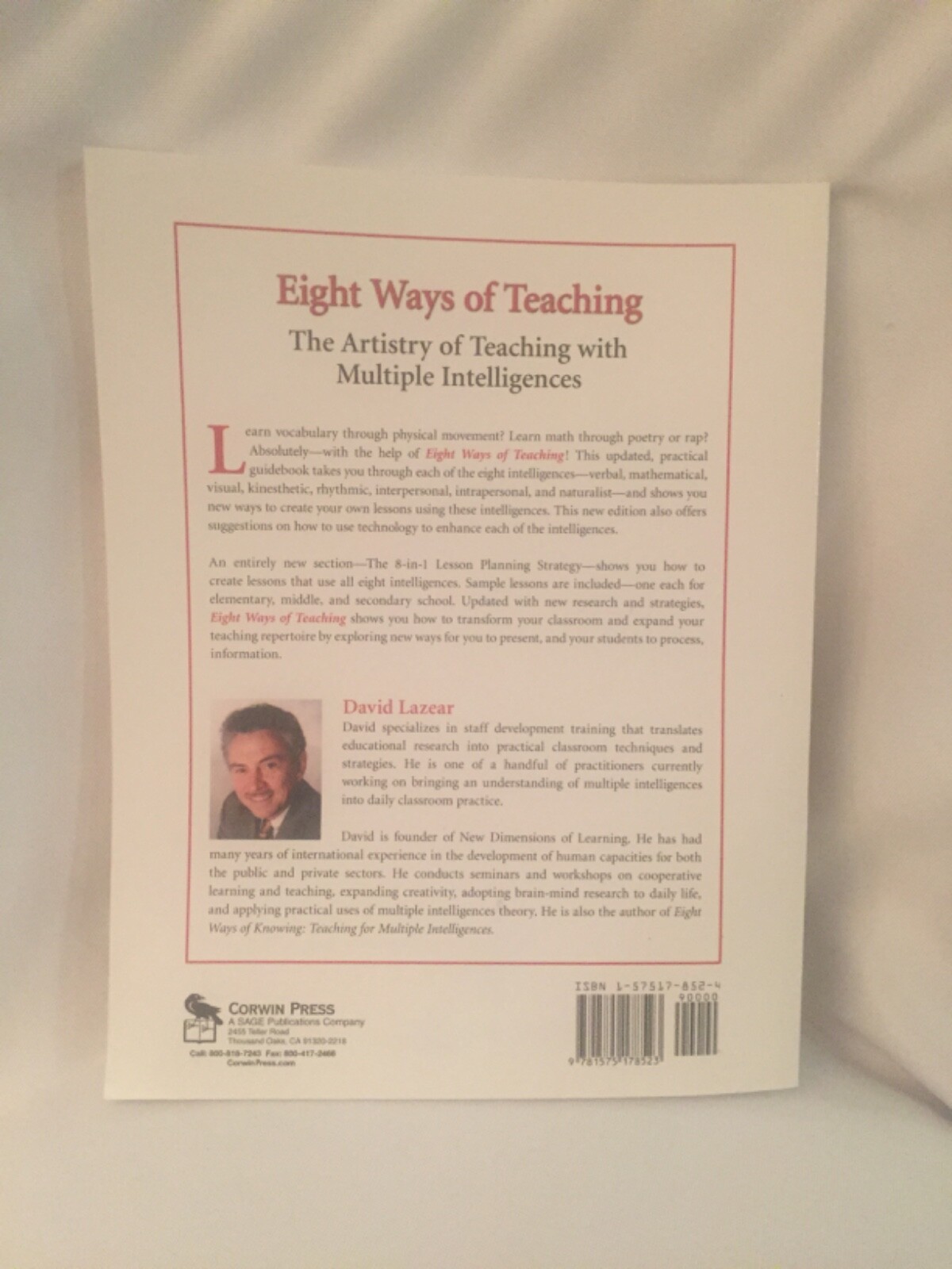 Eight Ways of Teaching : The Artistry of Teaching with Mulitple Intelligences
