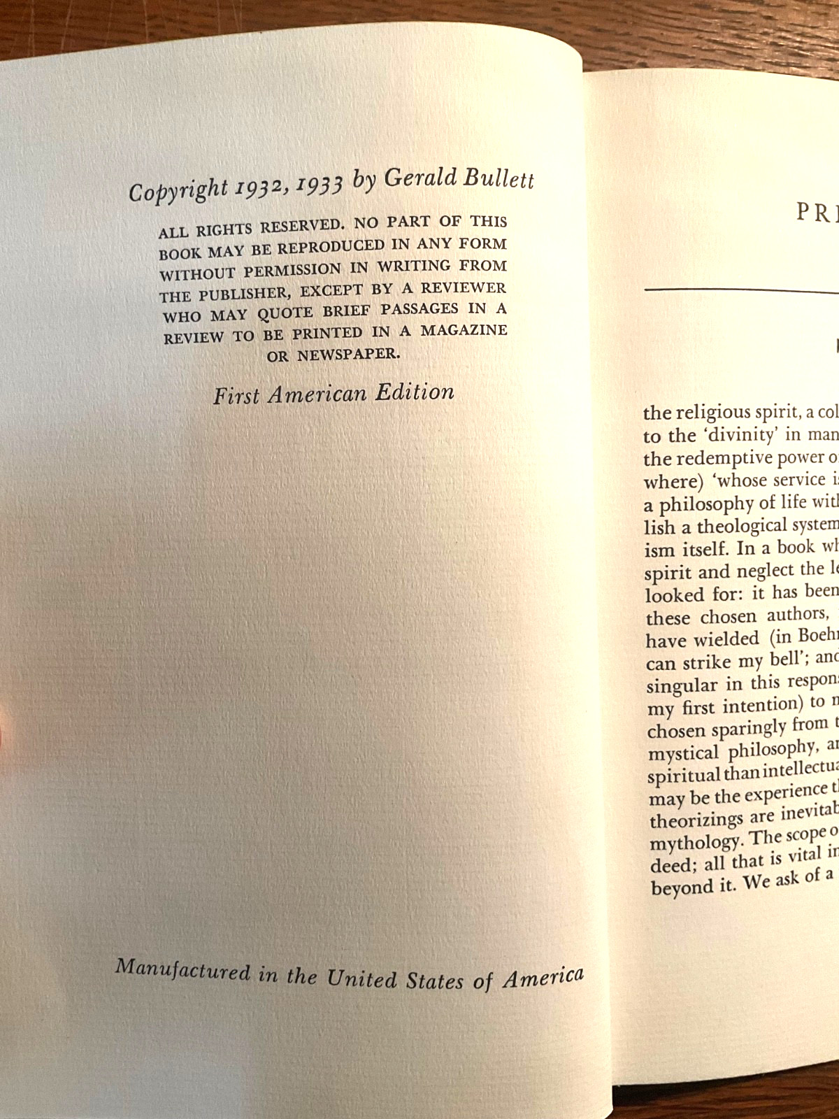 The Testament of Light by Gerald Bullett – First US Edition 1933