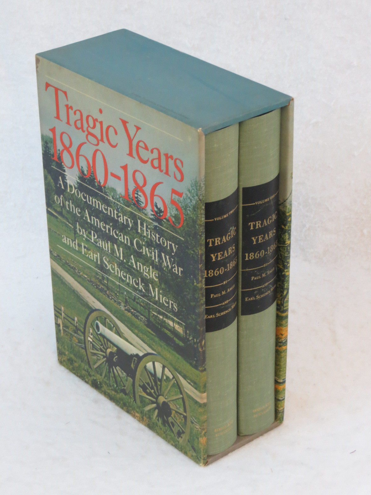 Angle & Miers TRAGIC YEARS 1860-1865 Two Volumes HC/Slipcase 1960 1st printing