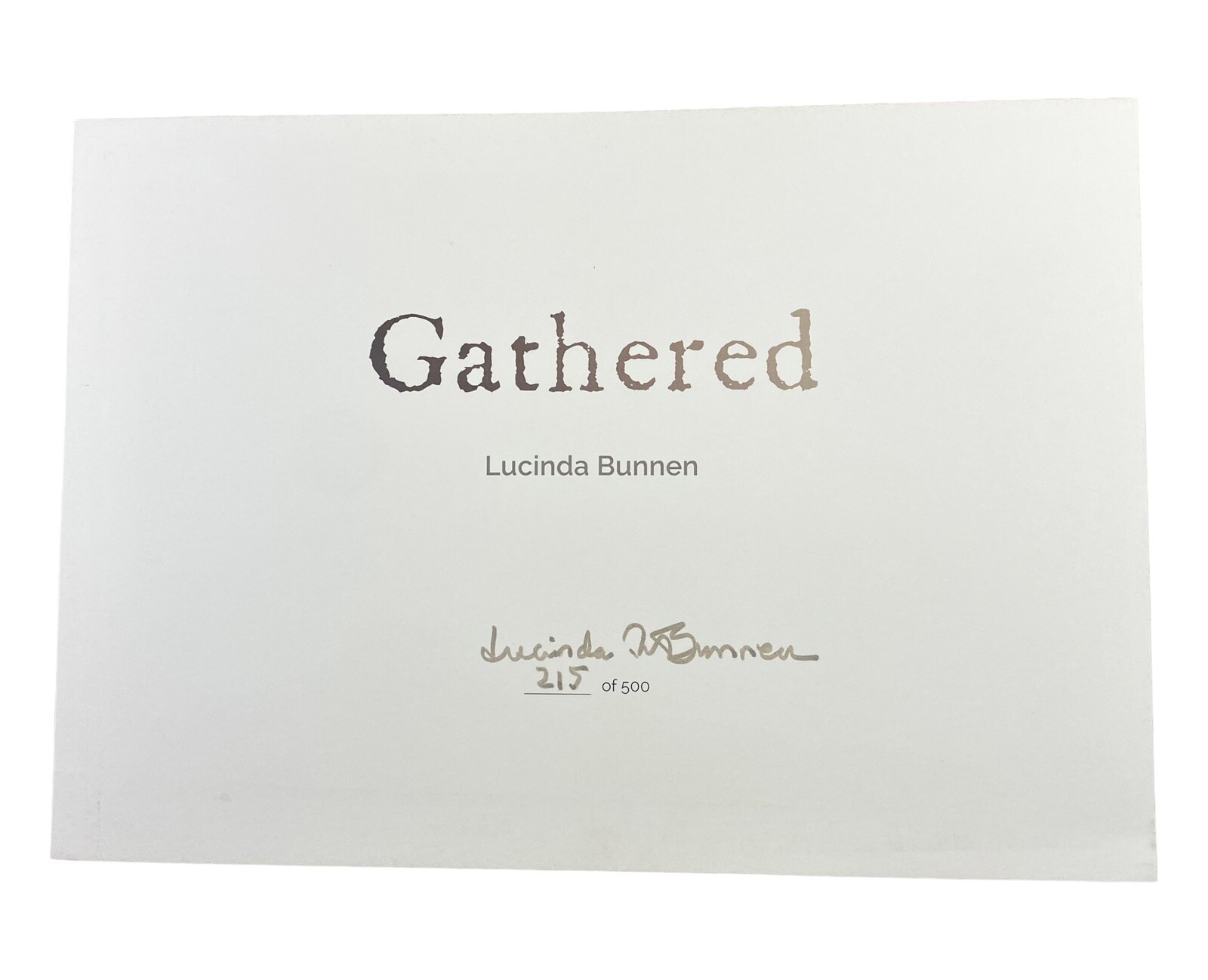 Gathered Lucinda Bunnen Photography Wabi-Sabi Art Book Set Signed Number 215/500