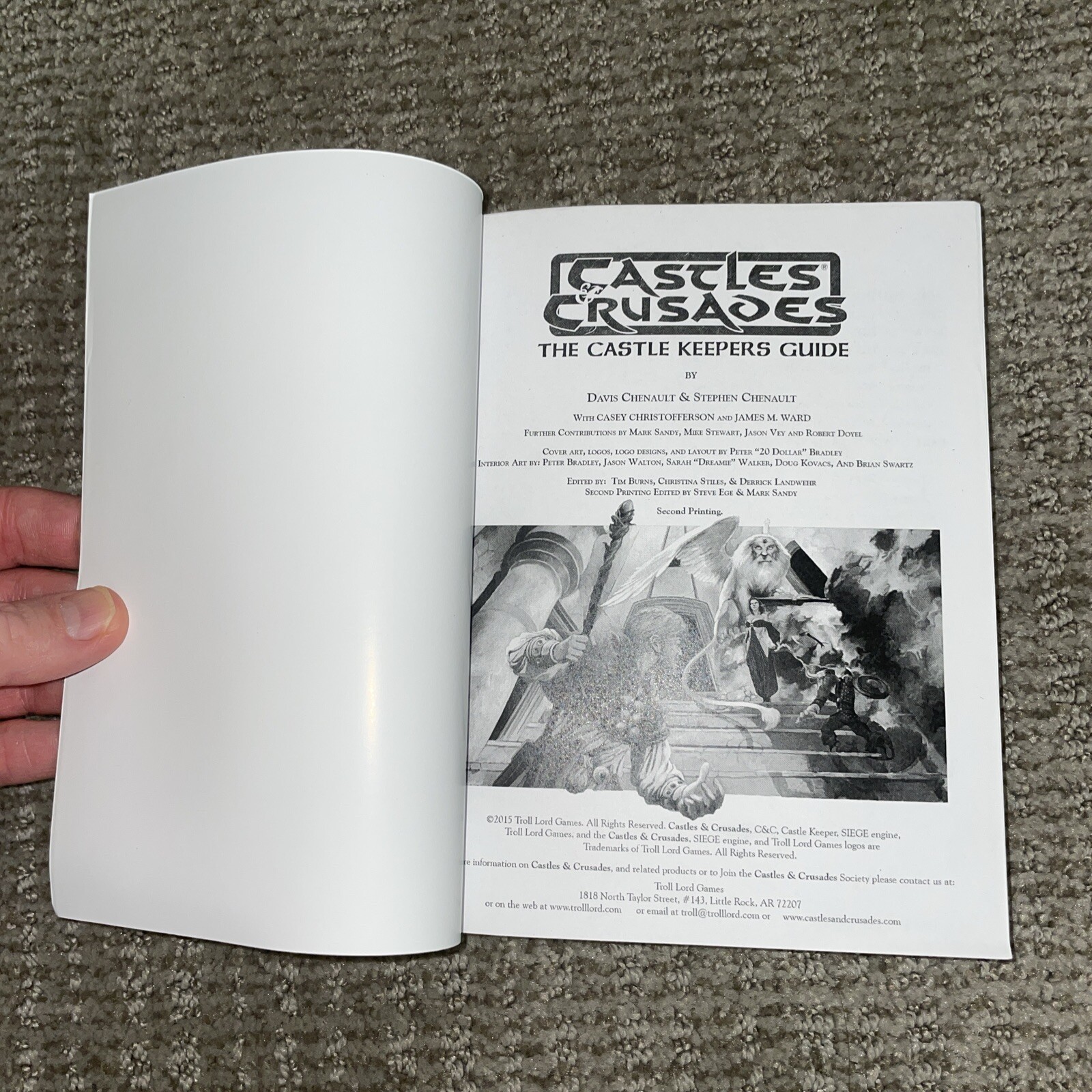 Castles & Crusades Castle Keepers Guide 2nd Printing by Davis Chenault TLG 2015