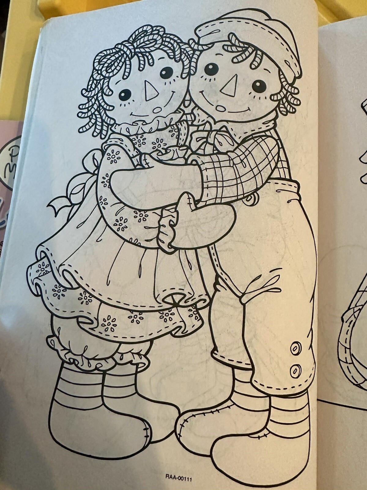 Vintage Simon & Schuster Raggedy Ann & Andy Coloring & Activity Book 136 Pages