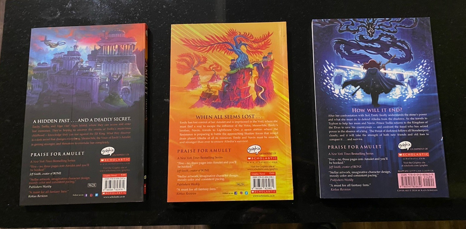Amulet Books Volumes 1-9 Box Set by Kazu Kibuishi Complete Series Scholastic