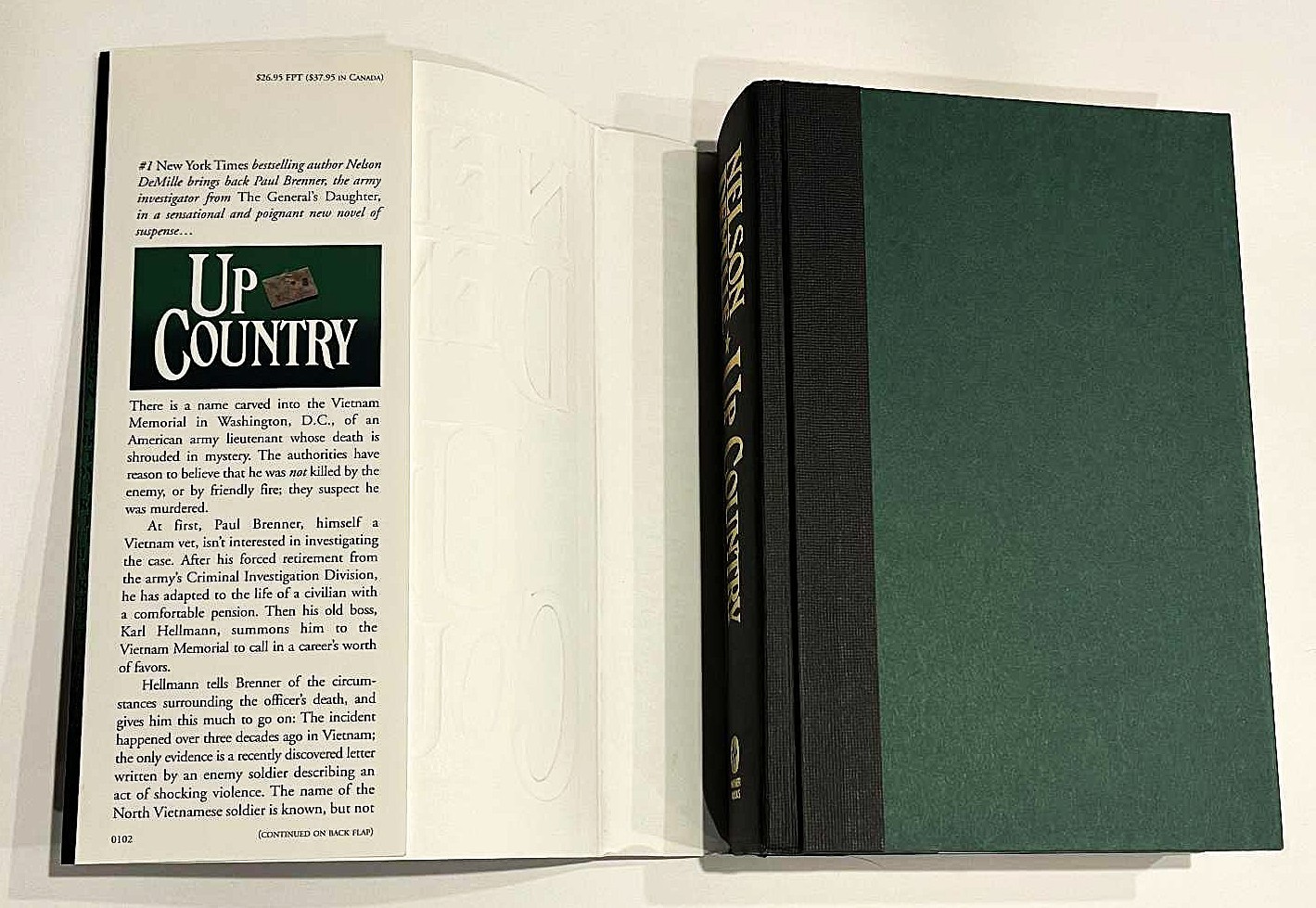 Up Country Nelson DeMille Flat SIGNED True First Edition Hardcover Dust Jacket